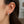 Sterling Silver Petite Hoop Earrings with Cubic Zirconias(3x10mm)