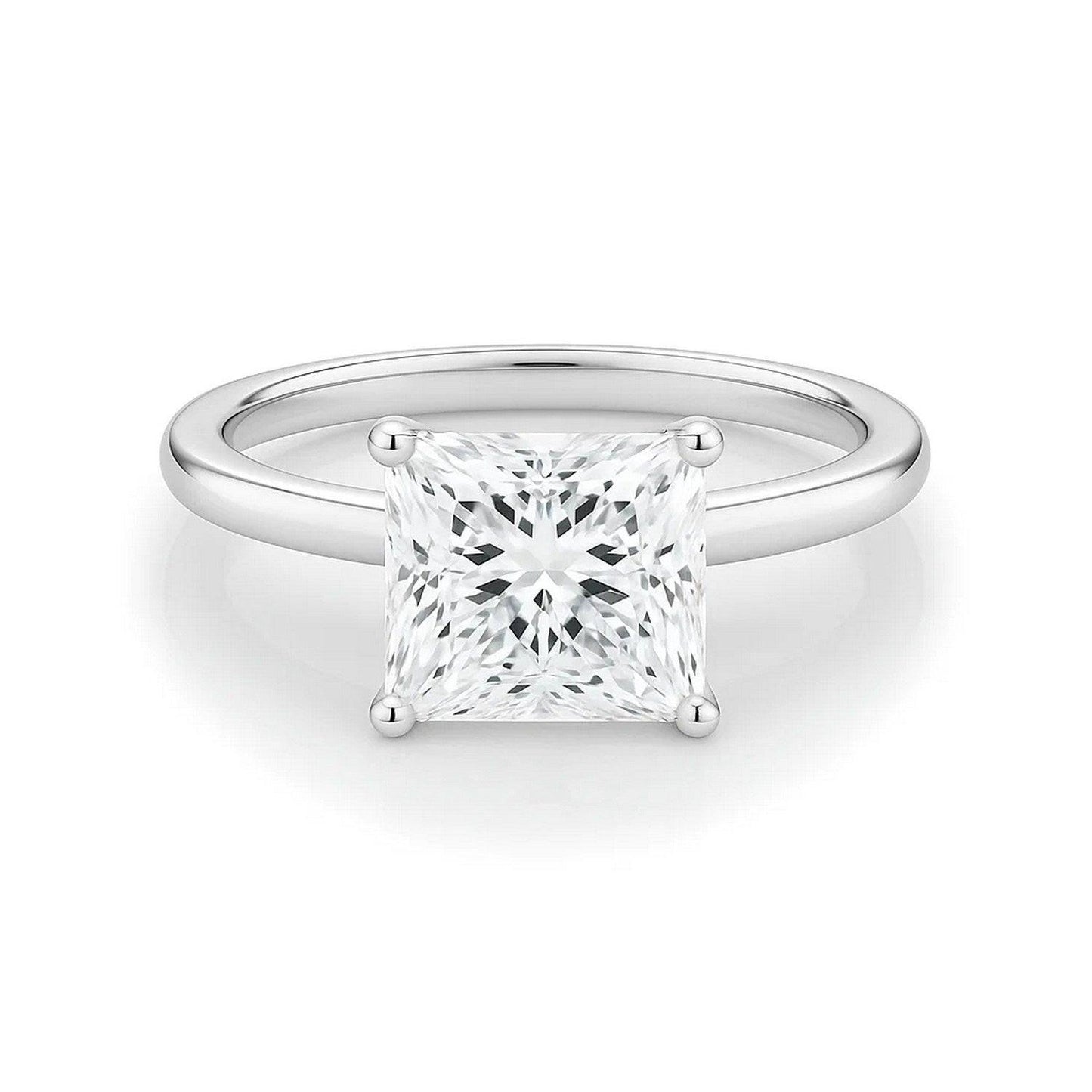 2 Carat Princess Lab Grown IGI G/VS1 Diamond Solitaire Ring in 10K White Gold
