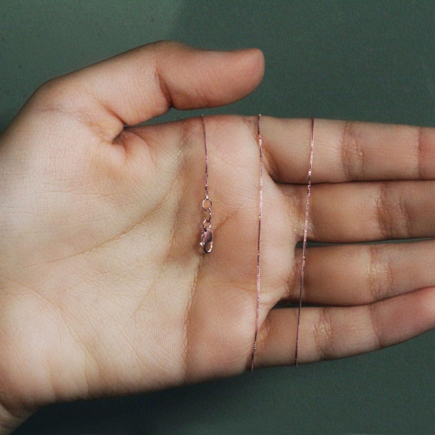 18k Rose Gold Classic Box Chain (0.60 mm)