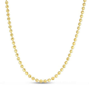 Moon Cut Bead Chain in 14k Yellow Gold (3.00 mm)