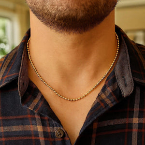 Moon Cut Bead Chain in 14k Yellow Gold (3.00 mm)