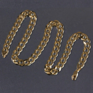 Solid Curb Chain in 14k Yellow Gold (11.23 mm)