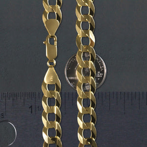 Solid Curb Chain in 14k Yellow Gold (11.23 mm)