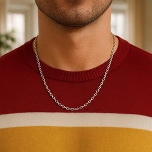 14k White Gold French Cable Link Chain (2.50 mm)