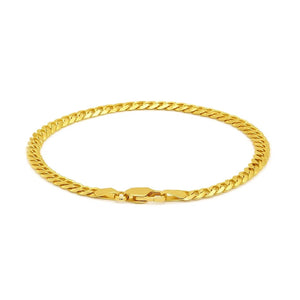 14k Yellow Gold Solid Curb Bracelet (3.60 mm)