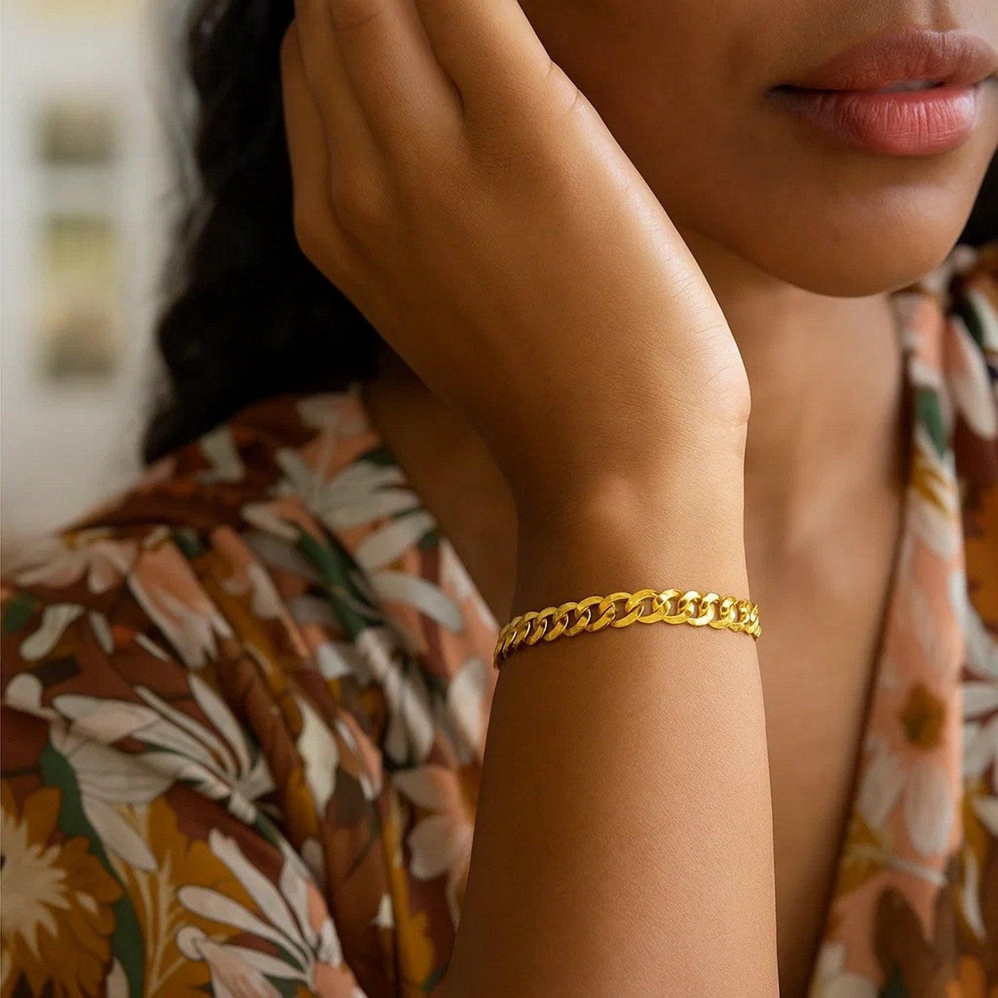 14k Yellow Gold Solid Curb Bracelet (3.60 mm)