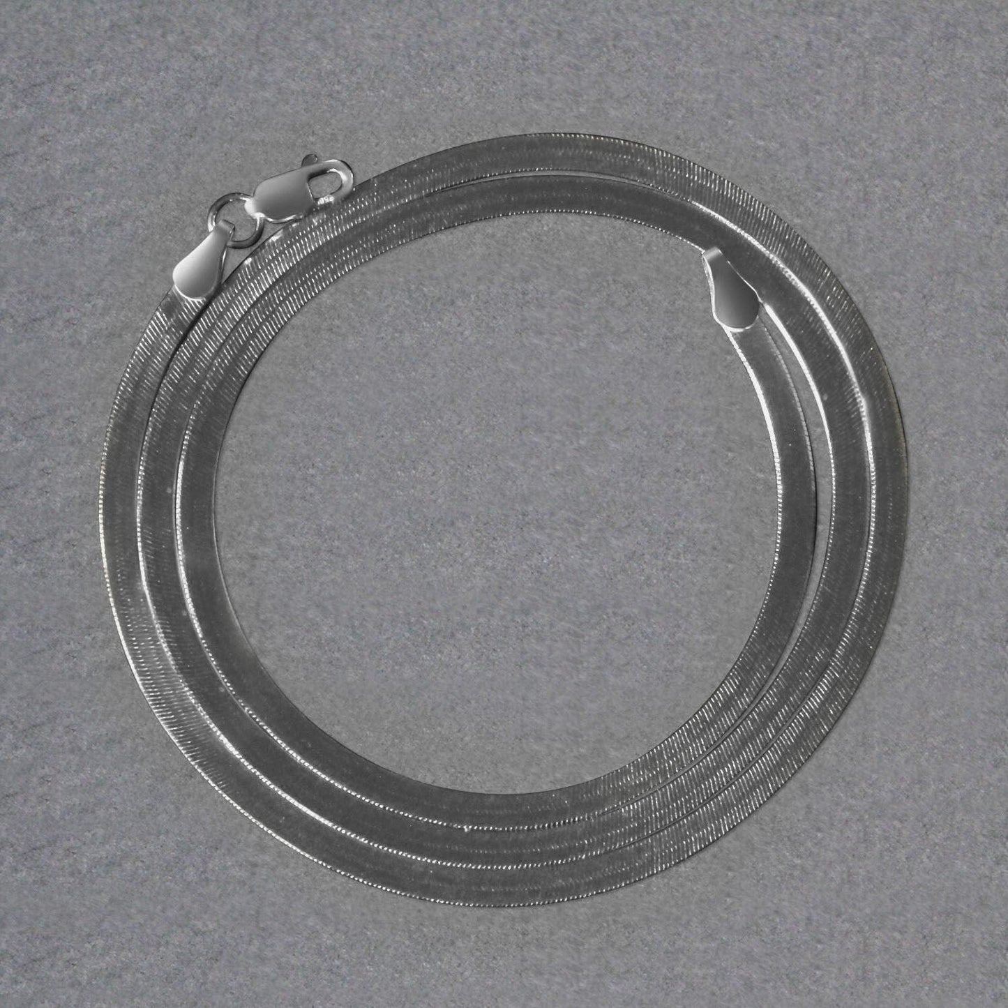 Sterling Silver Rhodium Plated Herringbone Chain (3.30 mm)