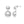 Sterling Silver Rhodium Plated Puffed Round Double Button Drop Earrings
