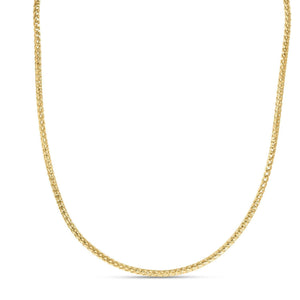 Sterling Silver Yellow Gold Plated Diamond Cut Franco Chain (3.80 mm)