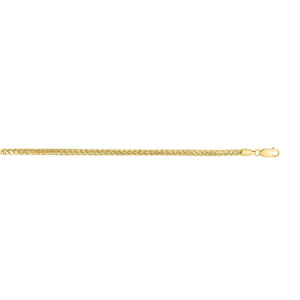 Sterling Silver Yellow Gold Plated Diamond Cut Franco Chain (3.80 mm)