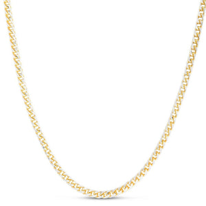 14k Yellow Gold Round Pave Franco Chain (4.00 mm)