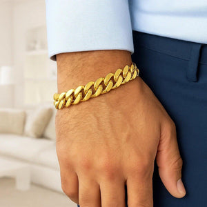 14k Yellow Gold Polished Curb Chain Bracelet (11.50 mm)
