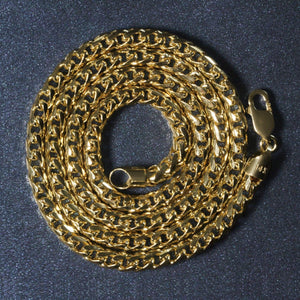 14k Yellow Solid Gold Diamond Cut Round Franco Chain (4.60 mm)