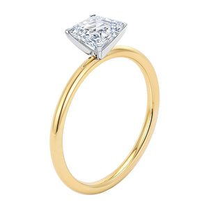 1.50Ct Emerald Lab Grown IGI G/VS1 Diamond Ring in 10K Yellow Gold