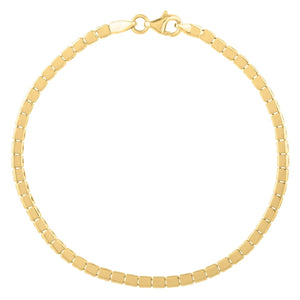 Mini Cube Bracelet in 14K Yellow Gold (2.60 mm)