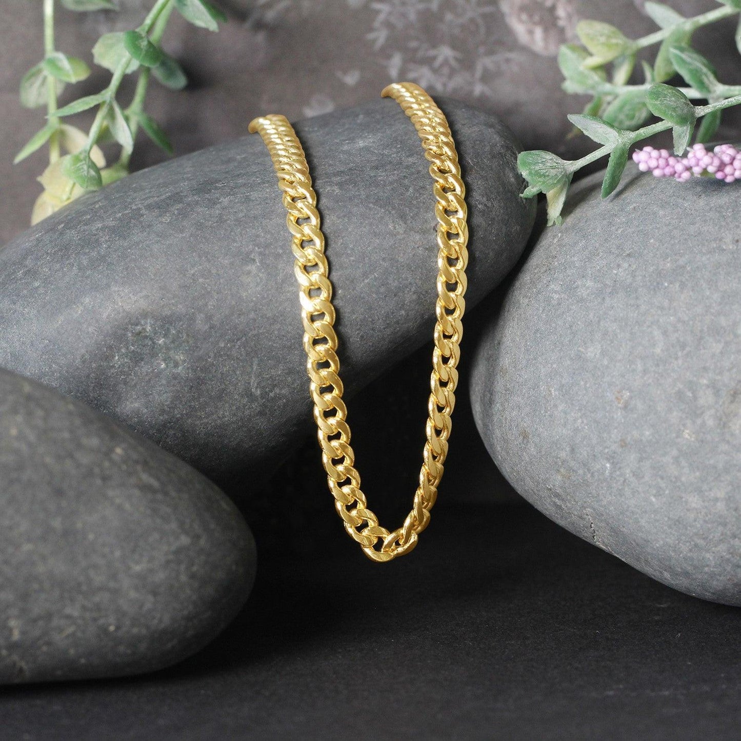 10k Yellow Gold Miami Cuban Semi Solid Chain (4.50 mm)