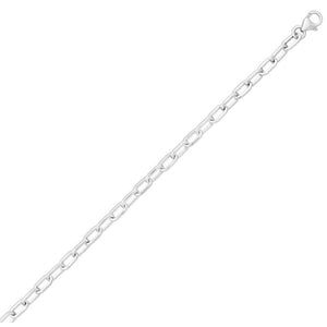 Sterling Silver Squared Paperclip Chain (10.20 mm)