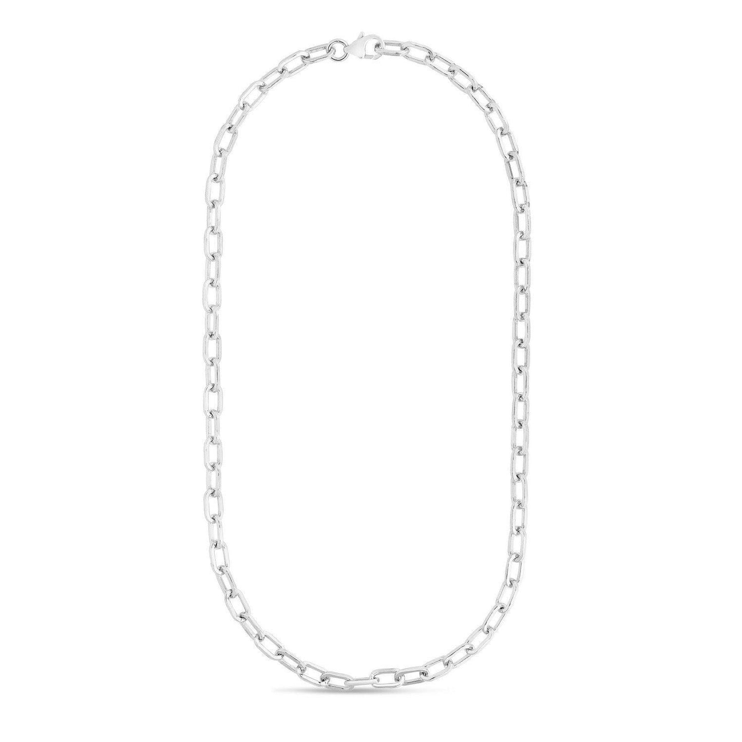 Sterling Silver Squared Paperclip Chain (10.20 mm)
