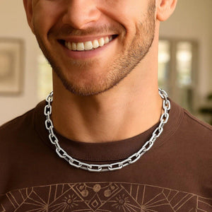 Sterling Silver Squared Paperclip Chain (10.20 mm)