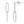14K White Gold Double Link Paperclip Drop Earrings