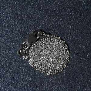 18k White Gold Diamond Cut Cable Link Chain (0.80 mm)