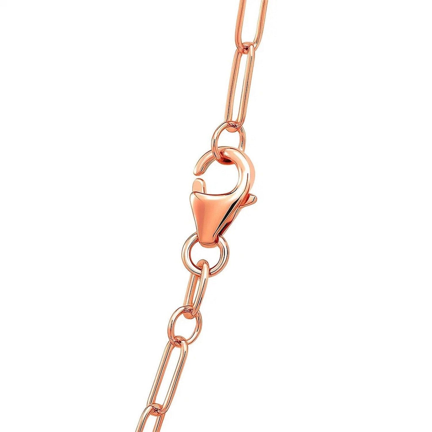 14K Rose Gold Delicate Paperclip Chain (2.10 mm)