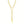 14k Yellow Gold Double Strand Chain with Puffed Heart Lariat Necklace