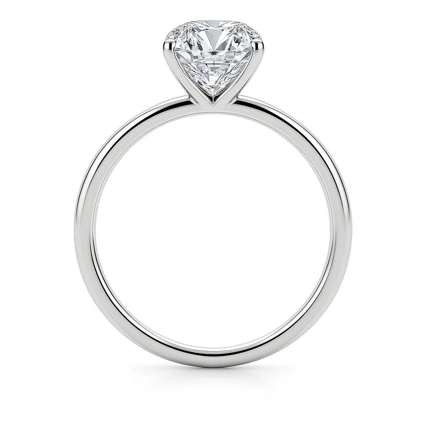 5 Carat Emerald Lab Grown IGI G/VS1 Diamond Solitaire Ring in 10K White Gold