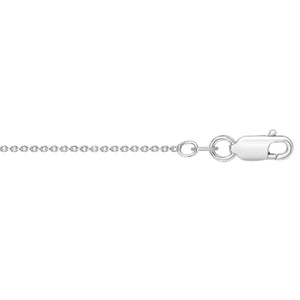 Sterling Silver Rhodium Plated Round Cable Chain (1.50 mm)