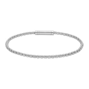 14K White Gold Fancy Ice Chain Bracelet (2.70 mm)
