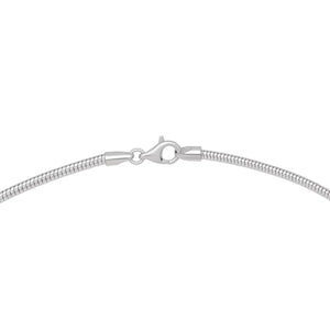 Sterling Silver Rhodium Plated Octagonal Snake Chain (3.00 mm)