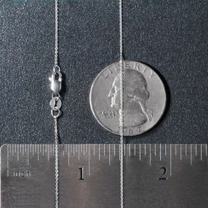 14k White Gold Cable Link Chain (0.50 mm)