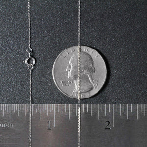 14k White Gold Diamond Cut Cable Link Chain (0.68 mm)