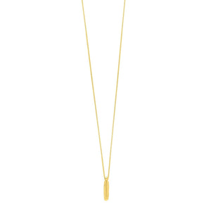 14K Yellow Gold Helium Initial I Pendant