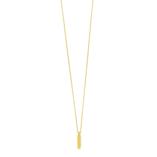 14K Yellow Gold Helium Initial I Pendant