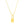 14k Yellow Gold Paperclip Chain Necklace with Rounded Rectangle Pendant