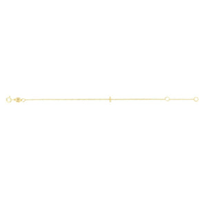 14K Yellow Gold Mini Initial I Bracelet