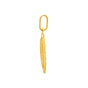 Religious Pendant with Our Lady of Guadalupe in 14K Yellow Gold