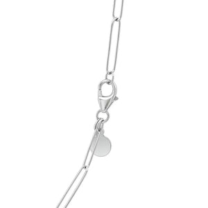 14k White Gold Wire Paperclip Chain (2.7 mm)