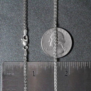 14k White Gold Solid Round Box Chain (2.5 mm)