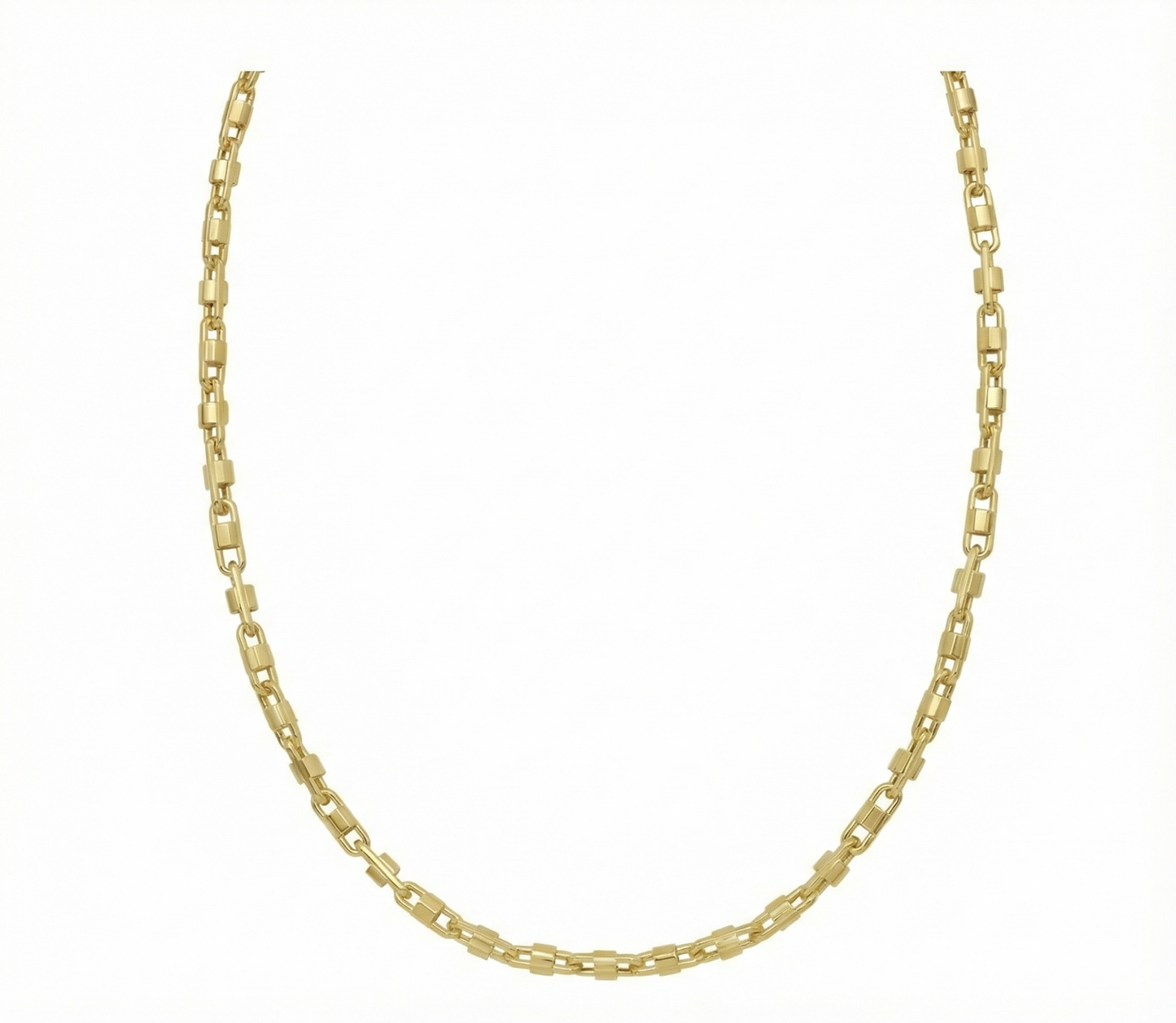 14K Gold Square Byzantine Chain