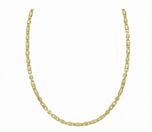 14K Gold Square Byzantine Chain