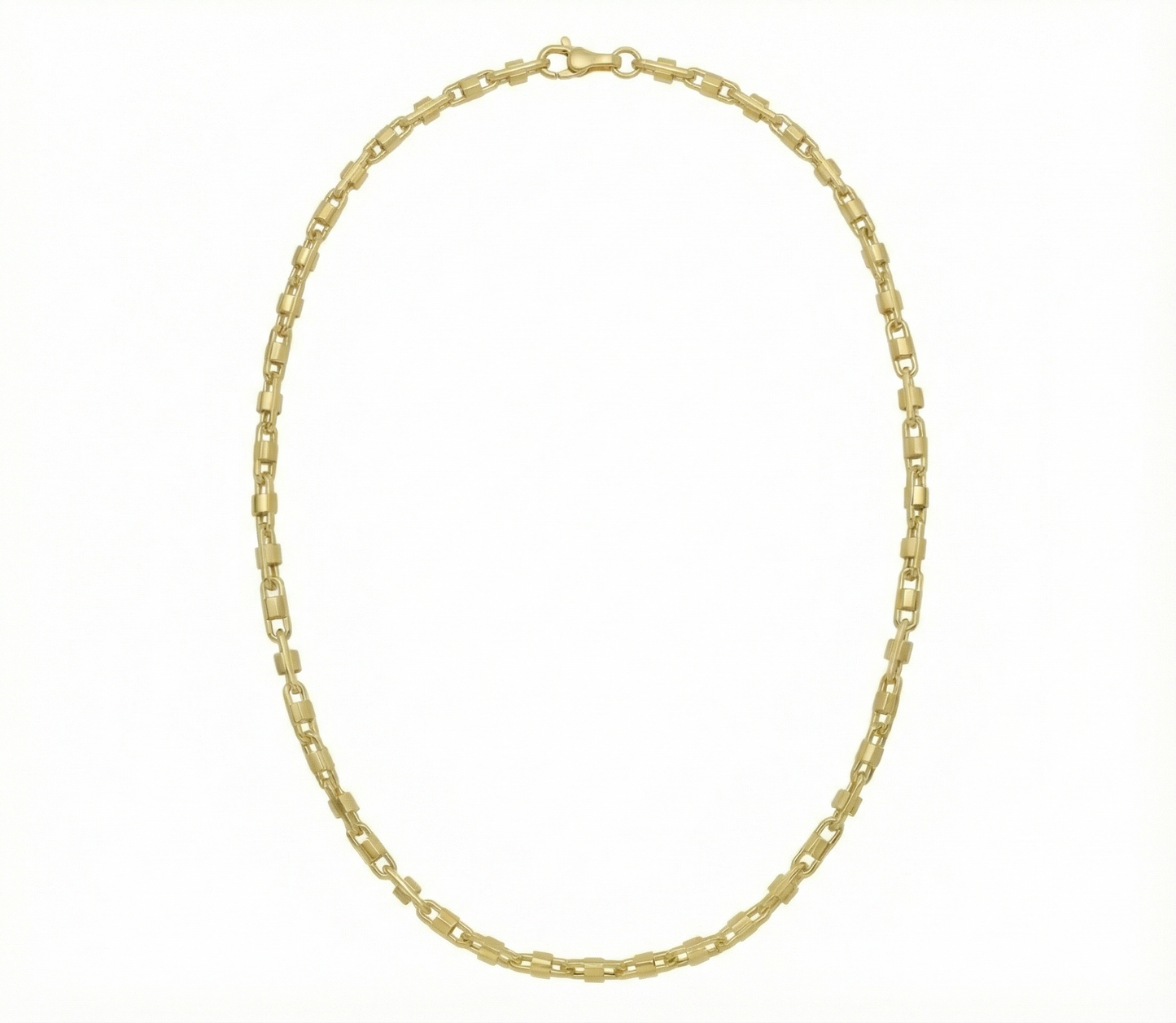 14K Gold Square Byzantine Chain