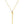 14k Yellow Gold Double Strand Chain with Puffed Heart Lariat Necklace